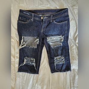 Distressed Jean Shorts